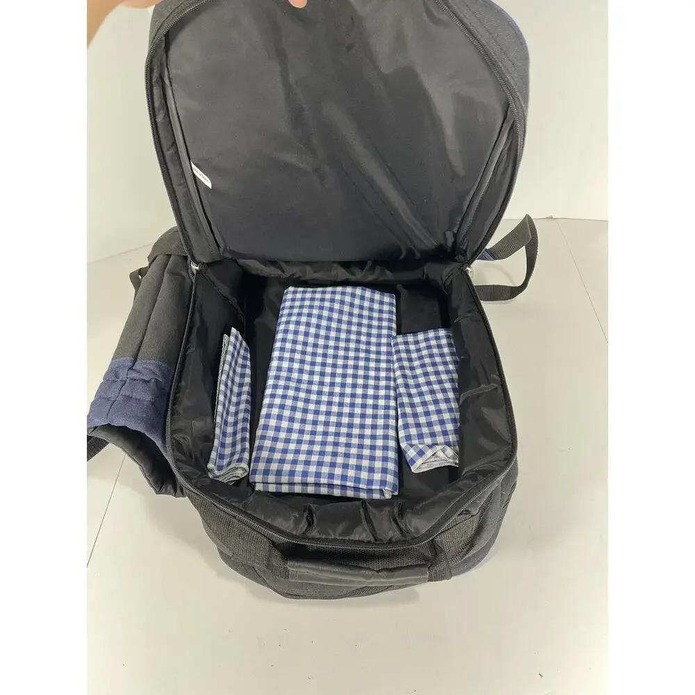 Insulated Picnic Backpack California Innovations Outdoor Camping +Utensils *READ